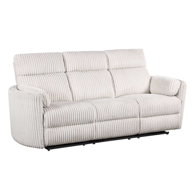 Parker Living Radius Modern Fabric Power Reclining Sofa in Ivory