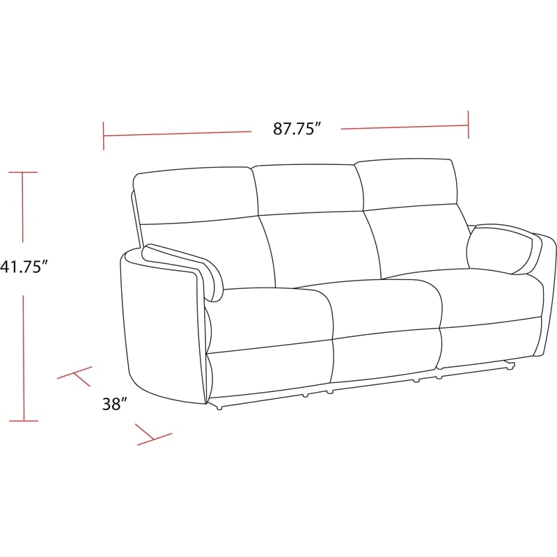 Parker Living Radius Modern Fabric Power Reclining Sofa in Ivory