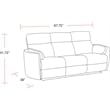 Parker Living Radius Modern Fabric Power Reclining Sofa in Ivory