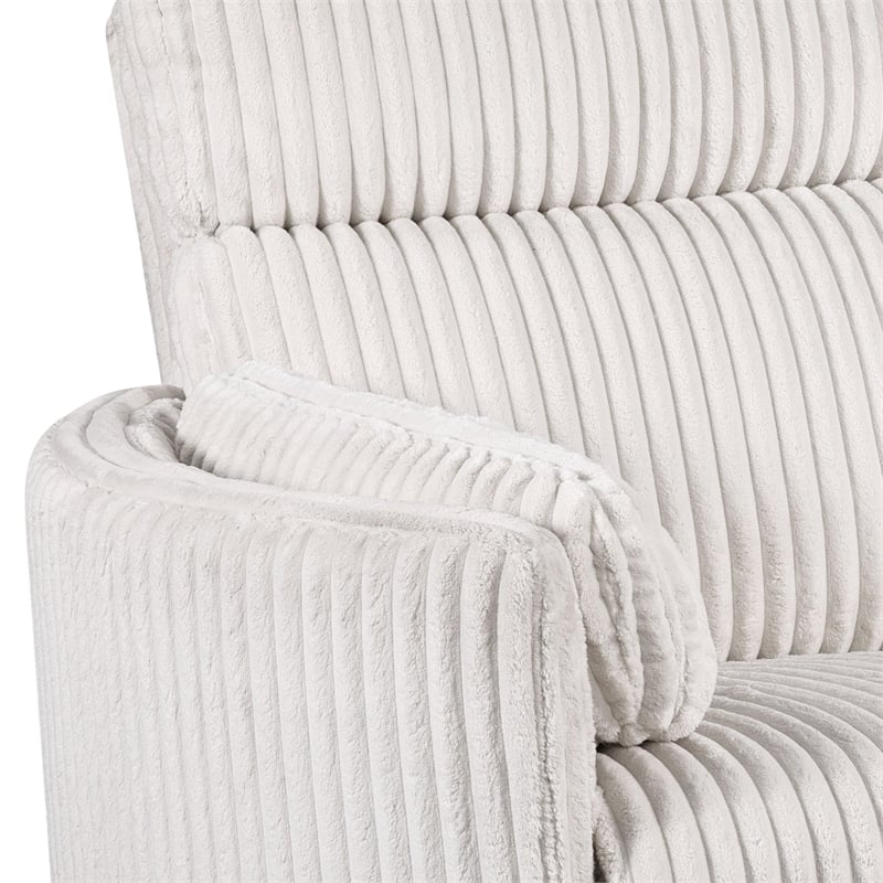 Parker Living Radius Modern Fabric Power Reclining Sofa in Ivory