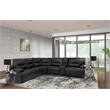 Parker Living Spartacus Modern Faux Leather Reclining Sectional in Black