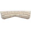 Parker Living Spartacus Modern Faux Leather Reclining Sectional in White