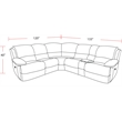 Parker Living Spartacus Modern Faux Leather Reclining Sectional in White