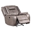 Parker Living Blake Traditional Microfiber Glider Recliner in Taupe