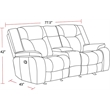 Parker Living Blake Traditional Microfiber Reclining Console Loveseat in Taupe
