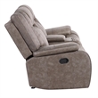 Parker Living Blake Traditional Microfiber Reclining Console Loveseat in Taupe