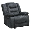 Parker Living Bolton Polyester Blend Velvet Fabric Glider Recliner in Gray