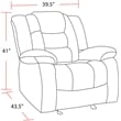 Parker Living Bolton Polyester Blend Velvet Fabric Glider Recliner in Gray