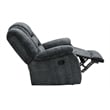 Parker Living Bolton Polyester Blend Velvet Fabric Glider Recliner in Gray