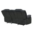 Parker Living Bolton Polyester & Velvet Fabric Glider Console Loveseat in Gray