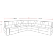 Parker Living Swift Modern 6 Pc Leather Reclining Sectional in Brown