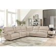 Parker Living Whitman Modern 6 Pc Leather Reclining Sectional in Gray