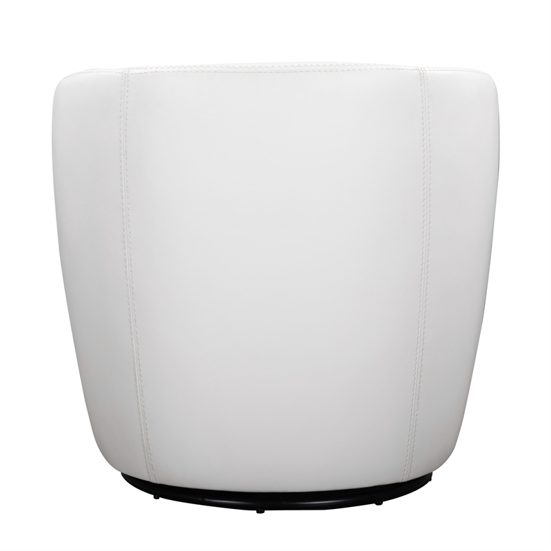 Parker Living Barolo - Snow All Italian Leather Swivel Club Chair