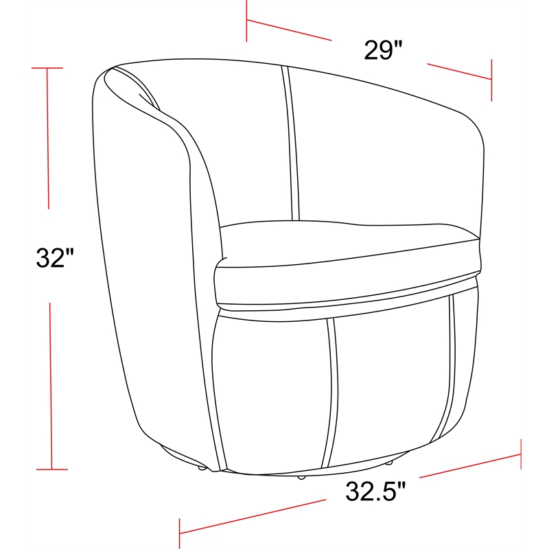 Parker Living Barolo - Snow All Italian Leather Swivel Club Chair