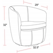 Parker Living Barolo - Snow All Italian Leather Swivel Club Chair