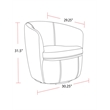 Parker Living Barolo - Snow All Italian Leather Swivel Club Chair
