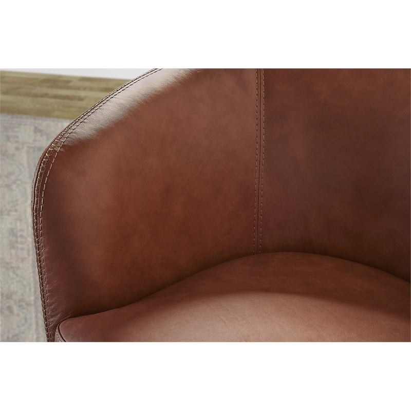 Parker Living Barolo - Vintage Whiskey All Italian Leather Swivel Club Chair