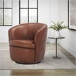 Parker Living Barolo - Vintage Whiskey All Italian Leather Swivel Club Chair