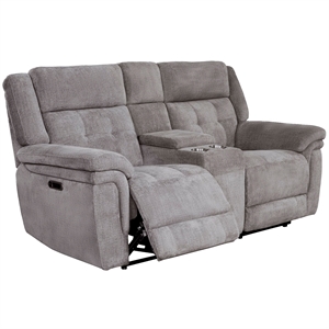 Parker Living Richland - Bristol Grey Power Reclining Console Loveseat P2