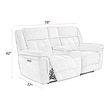 Parker Living Richland - Bristol Grey Power Reclining Console Loveseat P2