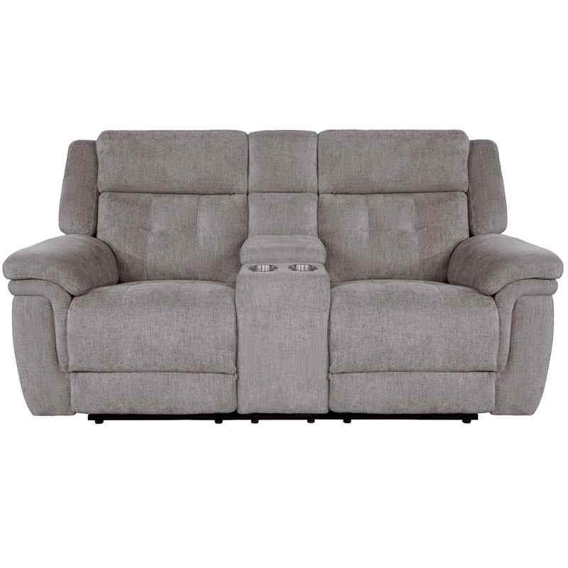 Parker Living Richland - Bristol Grey Power Reclining Console Loveseat P2