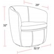 Parker Living Barolo - Steamboat Ice All Italian Leather Swivel Club Chair