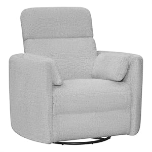 parker living radius manual recliner swivel accent chair in angora linen