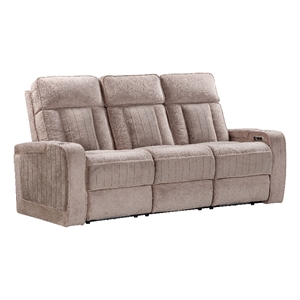 parker living equinox - mushroom power reclining sofa with drop down table p2