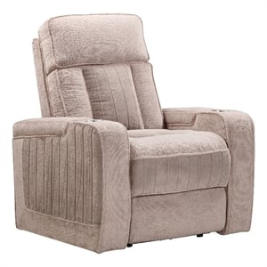 parker living equinox - mushroom finish polyester power recliner