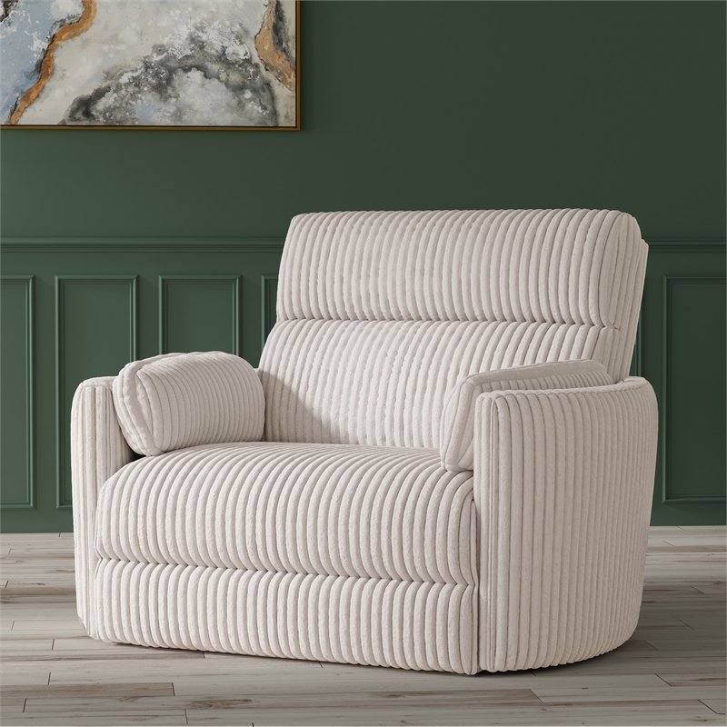 Parker Living Radius Xl Extra Wide Power Glider Recliner - Mega Ivory (Set of 2)