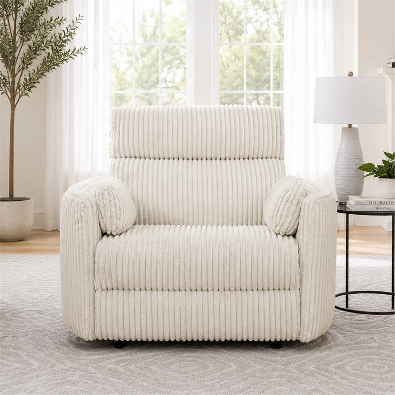 Parker Living Radius Xl Extra Wide Power Glider Recliner - Mega Ivory (Set of 2)