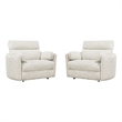 Parker Living Radius Xl Extra Wide Power Glider Recliner - Mega Ivory (Set of 2)