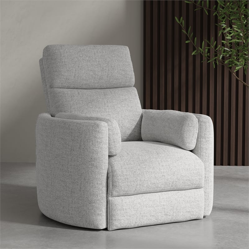 Parker Living Radius Manual Swivel Recliner Chair in Angora Linen (Set of 2)
