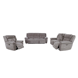 Parker Living Richland - Bristol Grey Power Reclining Sofa Loveseat and Recliner