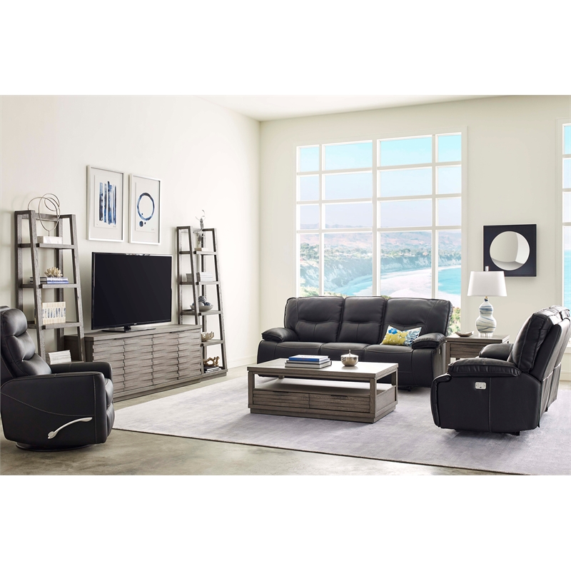 Parker Living Spartacus - Black Power Reclining Sofa Loveseat and Recliner