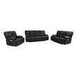 Parker Living Spartacus - Black Power Reclining Sofa Loveseat and Recliner