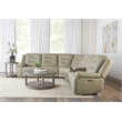 Parker Living Caldwell Tahoe Fog 6 PC Power Sectional with Adjustable Headrests