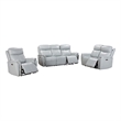 Parker Living Cascade - Seamist Grey Power Reclining Sofa Loveseat and Recliner