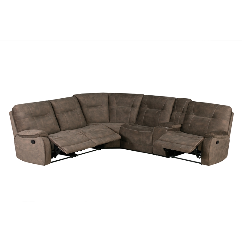 Parker Living Cooper - Shadow Brown 6 Piece Modular Manual Reclining Sectional