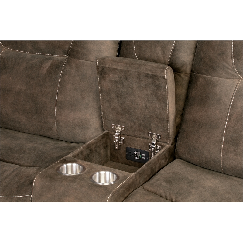 Parker Living Cooper - Shadow Brown 6 Piece Modular Manual Reclining Sectional
