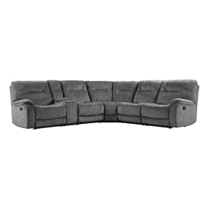 Parker Living Cooper - Shadow Grey 6 Piece Modular Manual Reclining Sectional