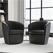 Parker Living Barolo - Vintage Slate Italian Leather Swivel Club Chair Two Pack