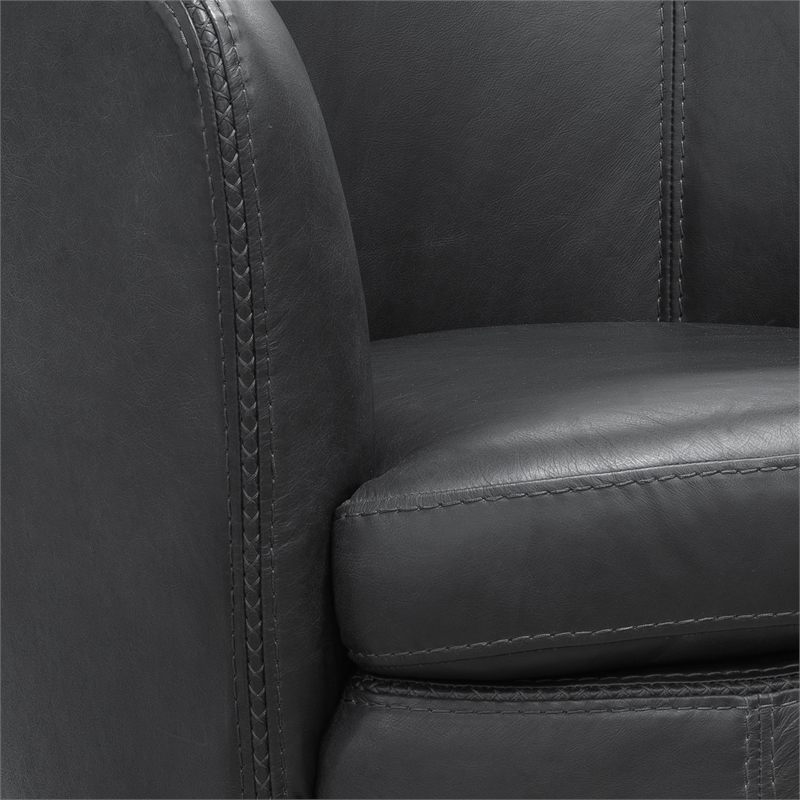 Parker Living Barolo - Vintage Slate Italian Leather Swivel Club Chair Two Pack