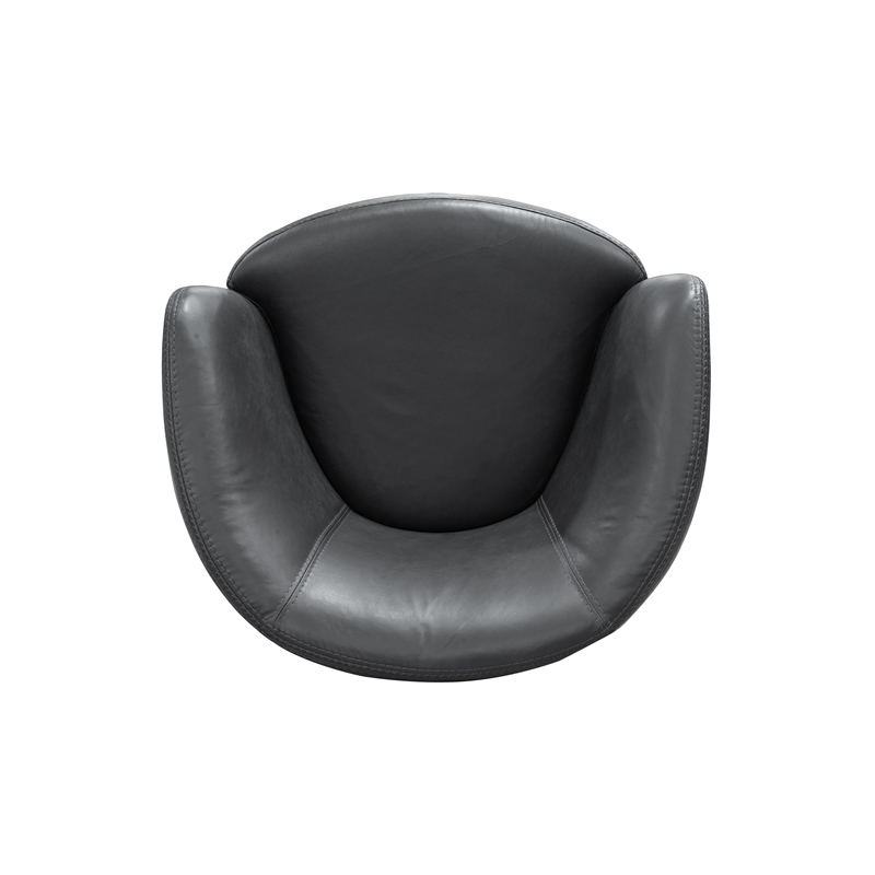 Parker Living Barolo - Vintage Slate Italian Leather Swivel Club Chair Two Pack