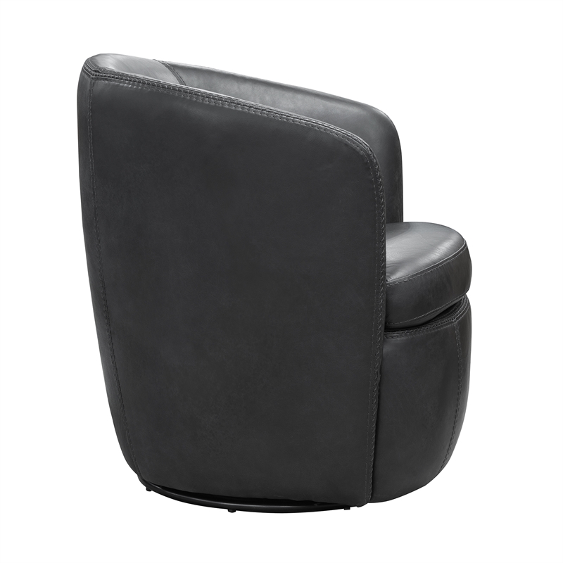 Parker Living Barolo - Vintage Slate Italian Leather Swivel Club Chair Two Pack
