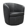 Parker Living Barolo - Vintage Slate Italian Leather Swivel Club Chair Two Pack