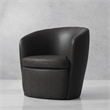 Parker Living Barolo - Vintage Slate Italian Leather Swivel Club Chair Two Pack