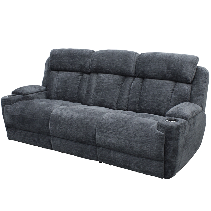 Parker Living Dalton - Lucky Charcoal Power Reclining Sofa Loveseat and Recliner