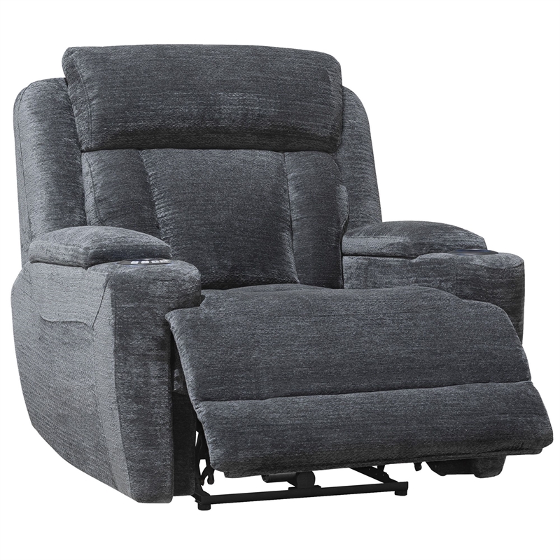 Parker Living Dalton - Lucky Charcoal Power Reclining Sofa Loveseat and Recliner