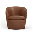 Parker Living Barolo Vintage Whiskey Italian Leather Swivel Club Chair Two Pack